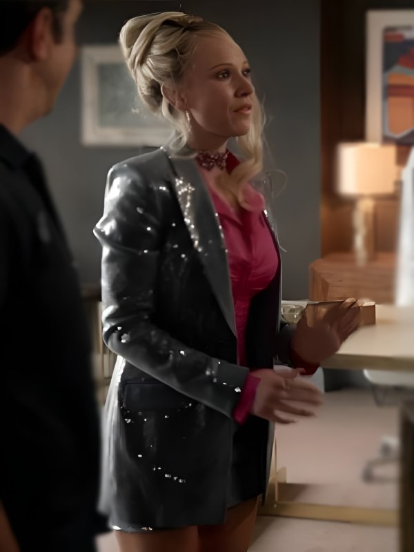 Juno Temple Sequin Blazer