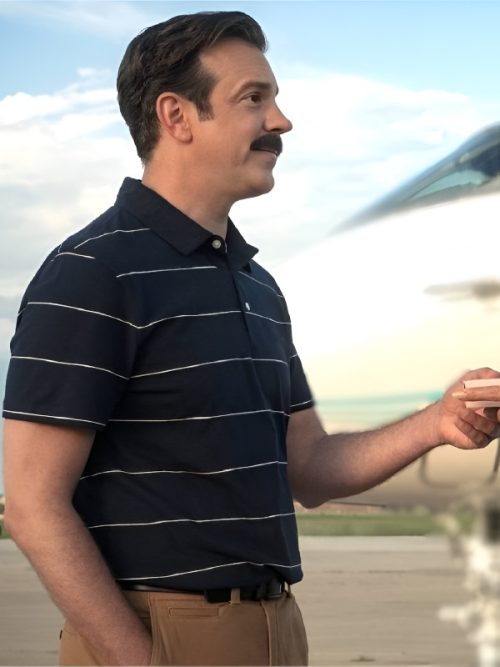 Jason Sudeikis Striped Polo Shirt