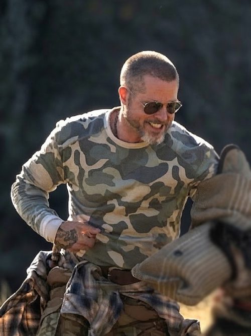 Brad Pitt Camo Sweatshirt