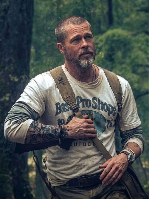 Brad Pitt White T-Shirt